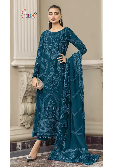 Sf 5556 E To H By Shree Chiffon Pakistani Salwar Suits Wholesale Online